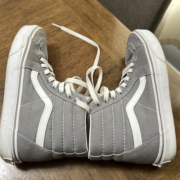 Vans Gray High Top Skateboard Shoes Men’s 5.5 / Women’s 7 Classic Skate Sneakers - Picture 9 of 11